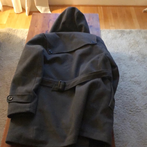 Slim-fit Hooded Trench Coat - Picture 2 of 3